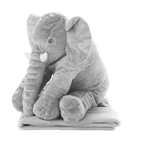 Comfy Soft Baby Elephant Pillow With Plush Blanket