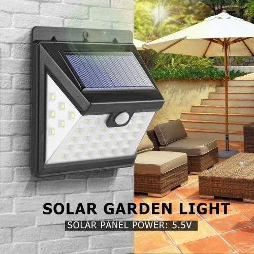 40 LED Solar Motion Sensor Wall Bright Outdoor Waterproof Security Light