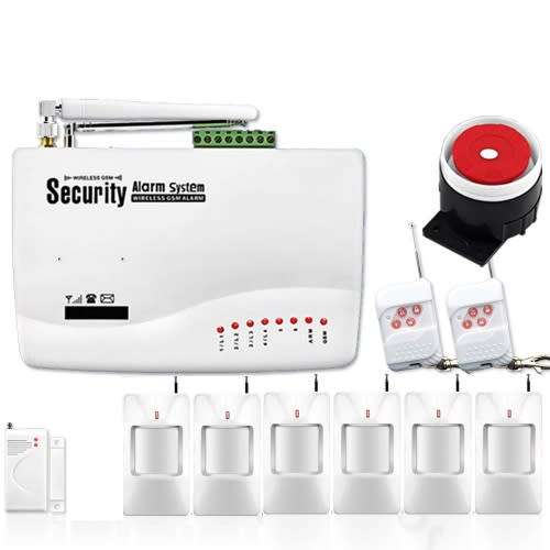 Wireless GSM Burglar Security Alarm System with 6 x PIR