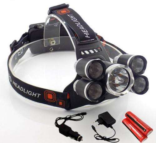 Head Lamp With 5 LED