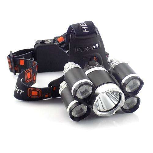 5 Led Bulbs Flashlight Head Rechargeable