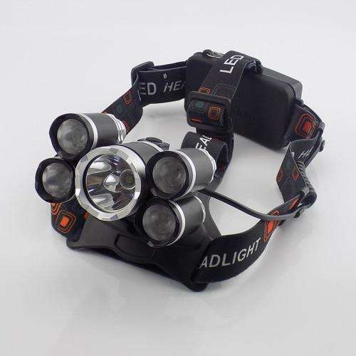 Head Lamp With 5 LED
