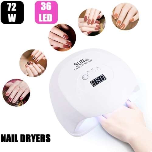 72W UV LED Lamp Nail Dryer Curing Lamp for Fingernail & Toenail