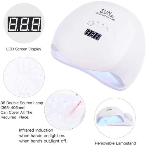 72W UV LED Lamp Nail Dryer Curing Lamp for Fingernail & Toenail