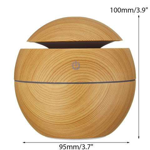 Wooden Ultrasonic Aromatherapy Humidifier - Brown