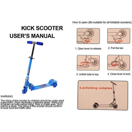Kids Scooter  (PINK AND BLUE AVAILABLE)