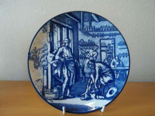 Delfts Blauw Handwerk De Schoen maaker small plate