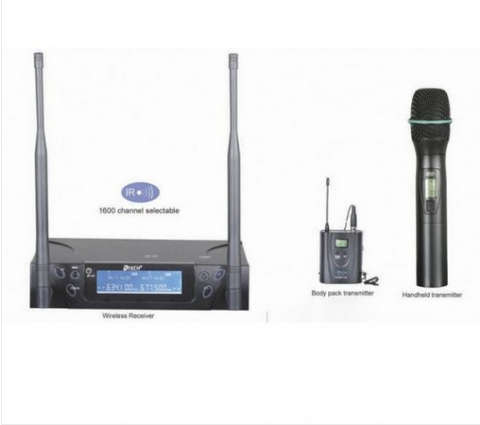 D-TECH UHF-203EH/H DUAL HANDHELD MICROPHONE SYSTEM