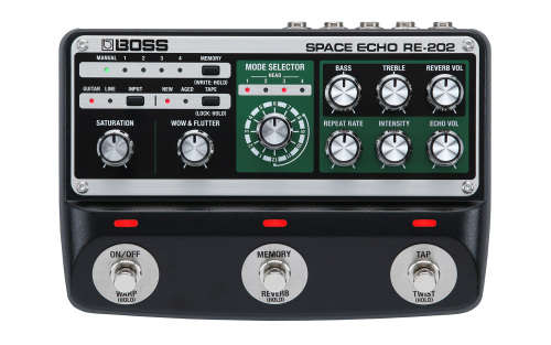 BOSS RE-202 FLAGSHIP SPACE ECHO PEDAL WITH PRESETS, MIDI AND ADDITIONAL PARAMETER CONTROL