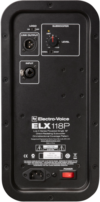 EV ELX118P 18` 700W RMS ACTIVE SUB