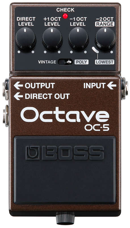 BOSS OC-5 POLYPHONIC OCTAVE PEDAL FOR GUITAR AND BASS WITH `VINTAGE OC-2` MODE