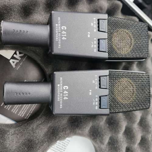 AKG C414 XLII ST Reference Condenser Microphone (Matched Pair) - DEMO SYSTEM, STILL IN CASE
