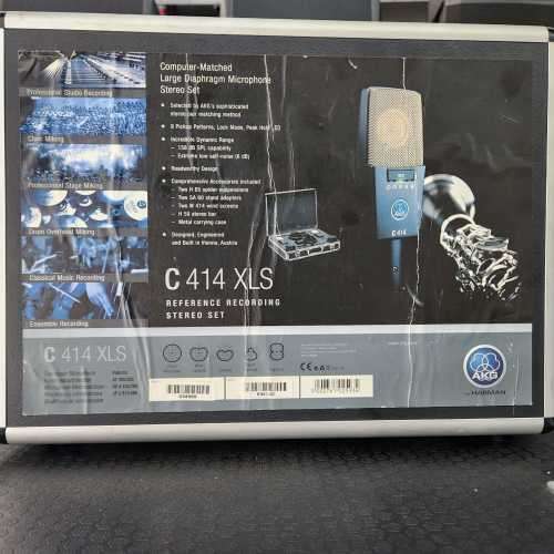 AKG C414 XLII ST Reference Condenser Microphone (Matched Pair) - DEMO SYSTEM, STILL IN CASE