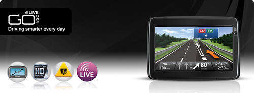 TOMTOM GPS; TomTom Go Live 820 GPS with charger and pouch