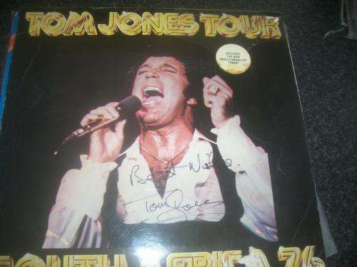 Tom jones autographed lp