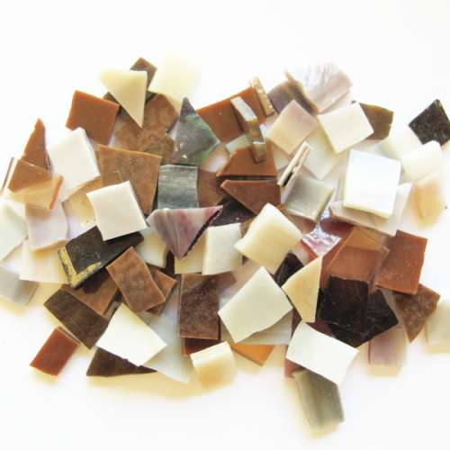Pre-nipped Tiffany (stained) Glass - Black / White / Grey, 70g