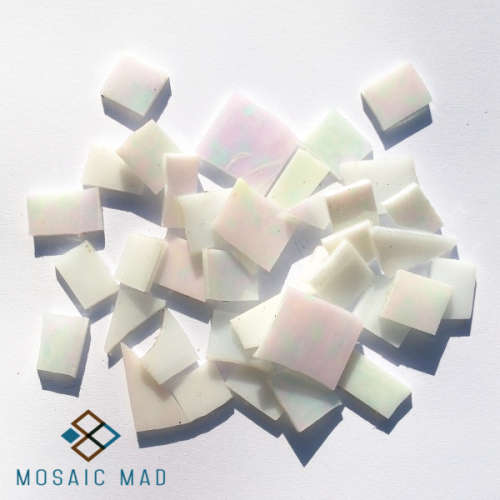 Pre-nipped Tiffany (stained) Glass - Shimmer White, 70g