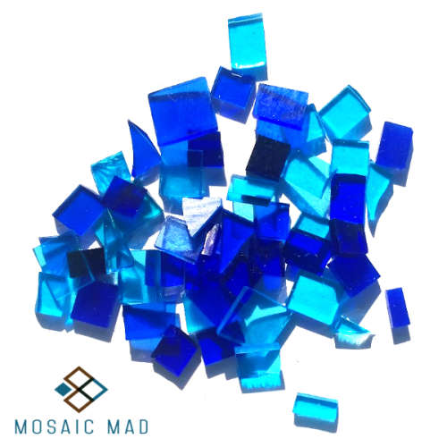 Pre-nipped Tiffany (stained) Glass - Blue, 70g