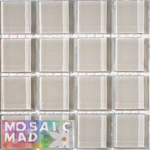 Crystal Glass Mosaic Tiles 23mm x 23mm- IVORY