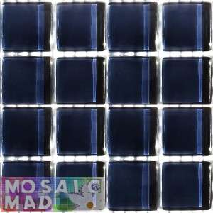 Crystal Glass Mosaic Tiles 23mm x 23mm- INDIGO BLUE