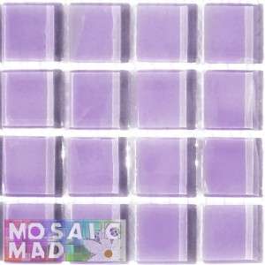 Crystal Glass Mosaic Tiles 23mm x 23mm- TRUE LILAC