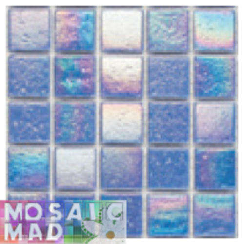 Magic Riverglass 20mm x 20mm x 4mm - Kingfisher Blue