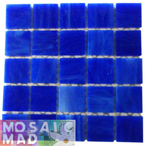 Tiffany Glass Tile 20mm x 20mm x 4mm - Cobalt Mix