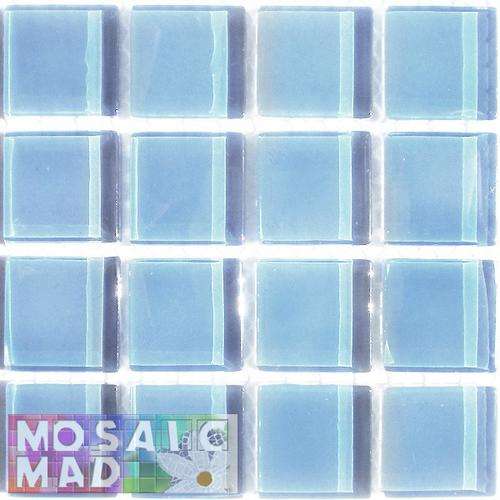 Crystal Glass Mosaic Tiles 23mm x 23mm- ICE BLUE