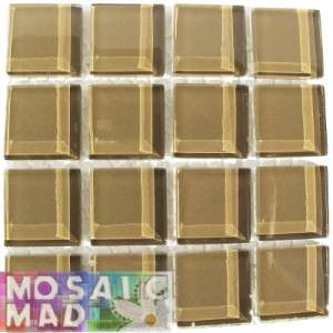 Crystal Glass Mosaic Tiles 23mm x 23mm- COFFEE BEAN