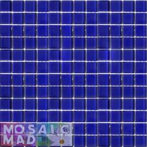 Crystal Glass Mosaic Tiles 23mm x 23mm- ROYAL BLUE Full Sheet