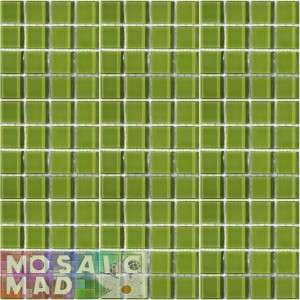 Crystal Glass Mosaic Tiles 23mm x 23mm- EVERGREEN Full Sheet