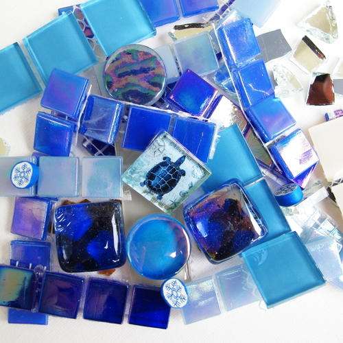 Mixed Media Tile Pack- Blue
