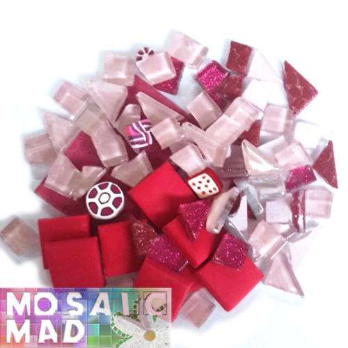 Mixed Media Tile Pack- PINK Mix