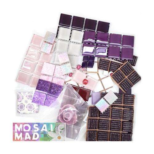 Mixed Media Tile Pack- PINK/LILAC Mix-large