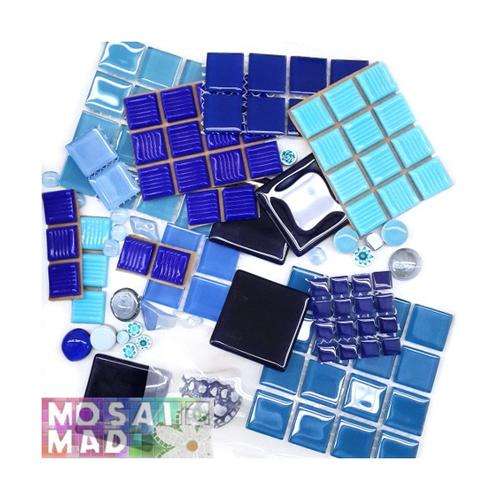 Mixed Media Tile Pack- Blue Mix-large