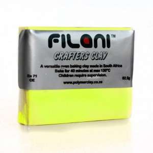 Filani DAYGLO YELLOW  Lumo Crafter's Clay 62.5g