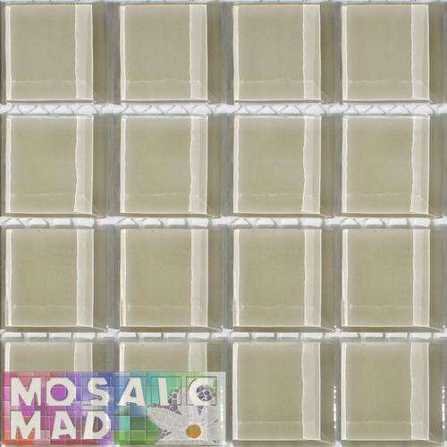 Crystal Glass Mosaic Tiles 23mm x 23mm- TAUPE