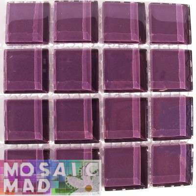 Crystal Glass Mosaic Tiles 23mm x 23mm- INDIGO NIGHT