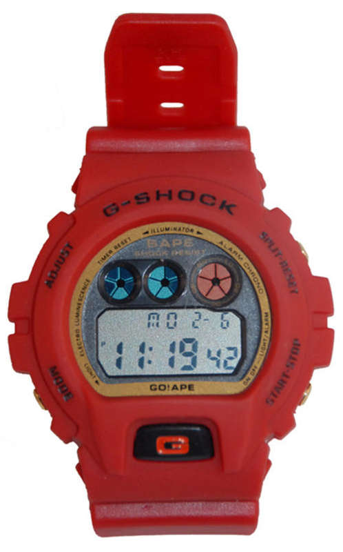 CASIO BAPE G-SHOCK WATCH - RED - BRAND NEW IN BOX WITH PAPERS