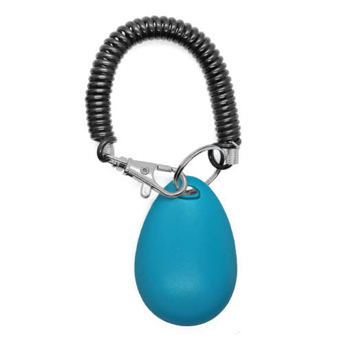 Little Weasel Pets Dog Training Clicker with Wrist Strap - Blue