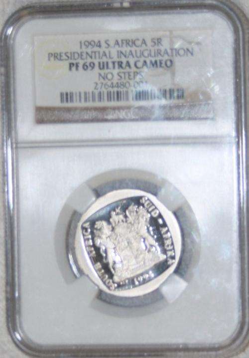 1994 Inauguration R5 **NGC Graded - PF69 Ultra Cameo: (Labeled "NO STEPS"!! Very rare!!)