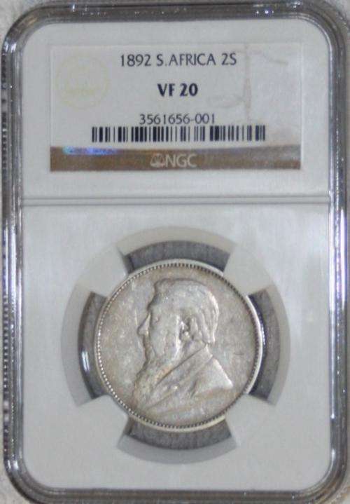 1892 ZAR Two Shillings ***NGC: VF20*** - Very Scarce!!!