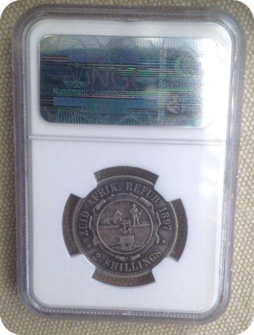 1897 ZAR 2 Shillings / 2S  *** NGC: XF45 *** - Very Scarce!!!