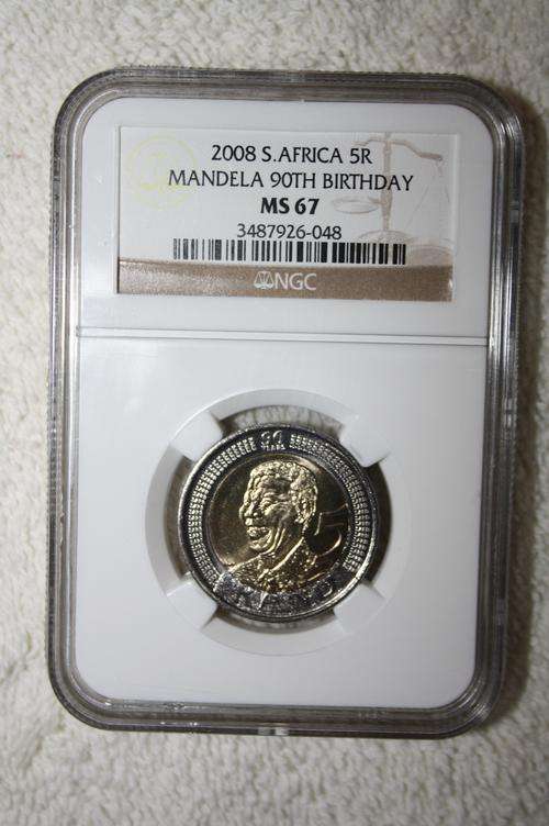 2008 Mandela 90th Birthday R5 - NGC Graded - MS67 - R1 START