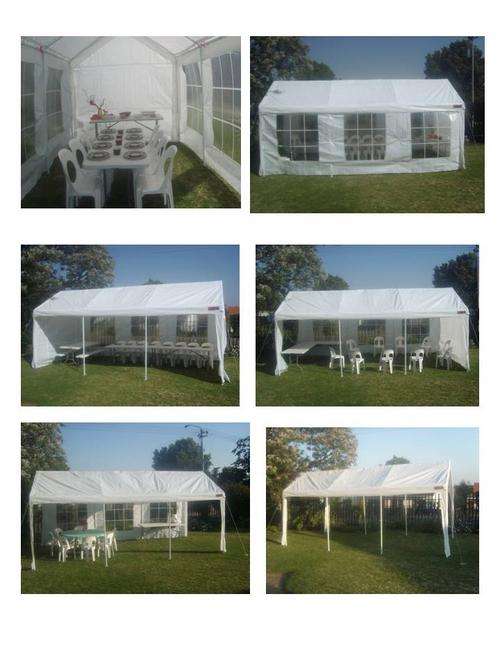 3m x 6m PVC Gazebo (Freestanding Tent) with sides