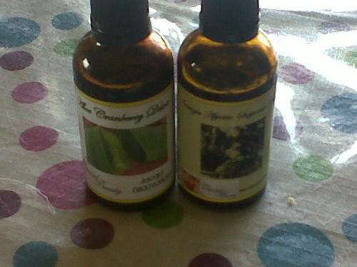 1 Irvingia appetite suppressor drops and 1 Aloe cranberry drops