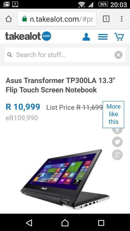 ASUS i5 (5 th gen) -TP300LA- Laptop/Tablet- Touch Screen- 1TB HDD-Windows 10 - Like New