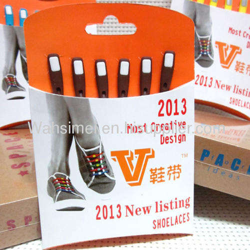 Black silicon shoe laces (6 pieces)