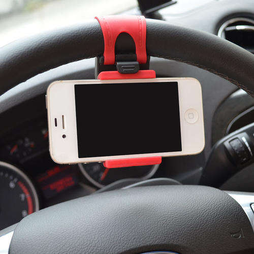 Stearing wheel phone holder
