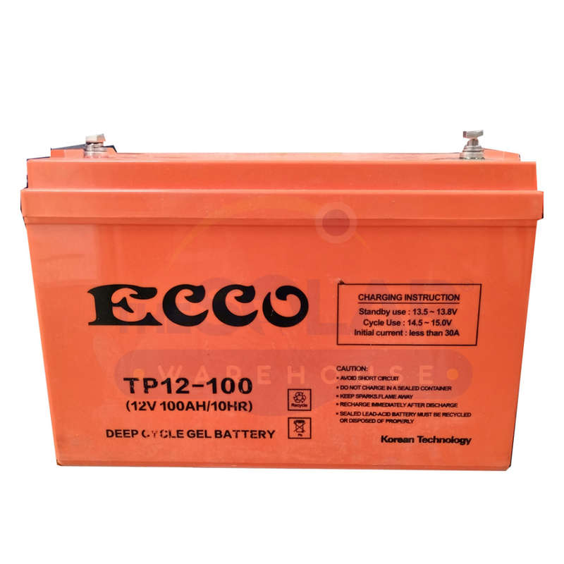 100ah 12v Ecco deep cycle gel battery